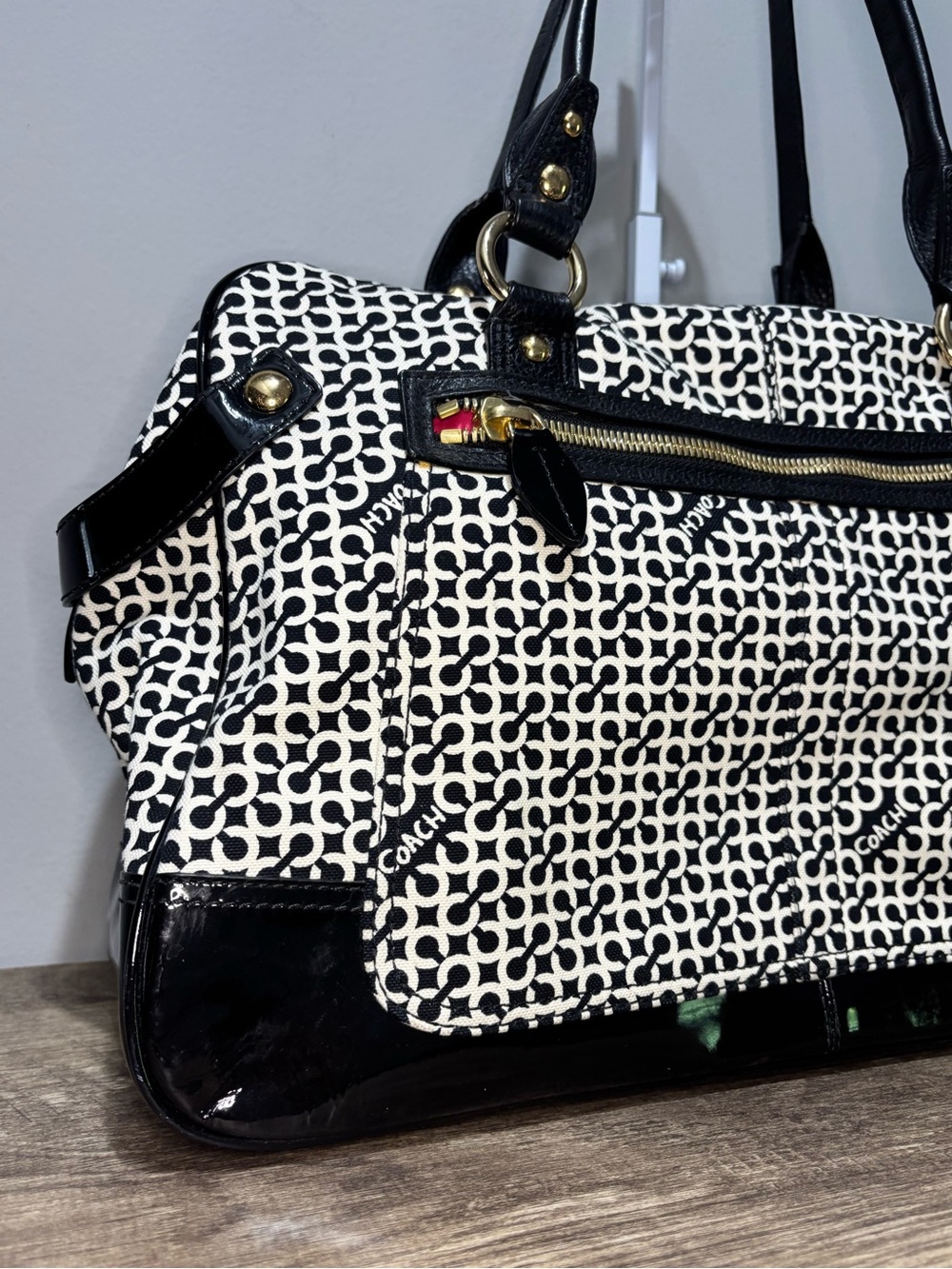Coach Penelope Op Art Travel Tote - Picture 8 of 12